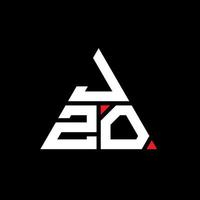 jzo triangolo logo design lettera con forma triangolare. jzo triangolo logo design monogramma. modello di logo vettoriale triangolo jzo con colore rosso. jzo logo triangolare logo semplice, elegante e lussuoso.