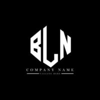 design del logo della lettera bln con forma poligonale. bln poligono e design del logo a forma di cubo. bln esagono logo modello vettoriale colori bianco e nero. monogramma bln, logo aziendale e immobiliare.