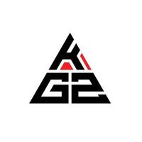 design del logo della lettera triangolo kgz con forma triangolare. Monogramma di design del logo del triangolo kgz. modello di logo vettoriale triangolo kgz con colore rosso. logo triangolare kgz logo semplice, elegante e lussuoso.