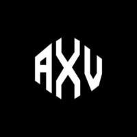 design del logo della lettera axv con forma poligonale. axv poligono e design del logo a forma di cubo. axv modello di logo vettoriale esagonale colori bianco e nero. monogramma axv, logo aziendale e immobiliare.