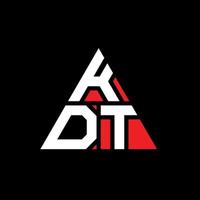 design del logo della lettera del triangolo kdt con forma triangolare. monogramma di design del logo del triangolo kdt. modello di logo vettoriale triangolo kdt con colore rosso. logo triangolare kdt logo semplice, elegante e lussuoso.