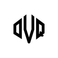 design del logo della lettera ovq con forma poligonale. design del logo a forma di poligono e cubo ovq. ovq modello di logo vettoriale esagonale colori bianco e nero. monogramma ovq, logo aziendale e immobiliare.