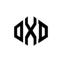 design del logo della lettera oxd con forma poligonale. oxd poligono e design del logo a forma di cubo. oxd modello di logo vettoriale esagonale colori bianco e nero. monogramma oxd, logo aziendale e immobiliare.