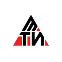 design del logo della lettera triangolo mtn con forma triangolare. monogramma di design del logo del triangolo mtn. modello di logo vettoriale triangolo mtn con colore rosso. logo triangolare mtn logo semplice, elegante e lussuoso.