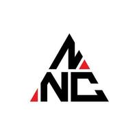 design del logo della lettera del triangolo nnc con forma triangolare. monogramma di design del logo del triangolo nnc. modello di logo vettoriale triangolo nnc con colore rosso. logo triangolare nnc logo semplice, elegante e lussuoso.