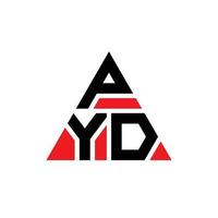 design del logo della lettera del triangolo pyd con forma triangolare. monogramma di design del logo del triangolo pyd. modello di logo vettoriale triangolo pyd con colore rosso. logo triangolare pyd logo semplice, elegante e lussuoso.