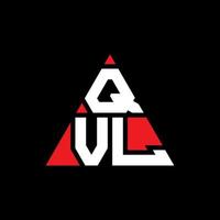 design del logo della lettera del triangolo qvl con forma triangolare. qvl triangolo logo design monogramma. modello di logo vettoriale triangolo qvl con colore rosso. qvl logo triangolare logo semplice, elegante e lussuoso.