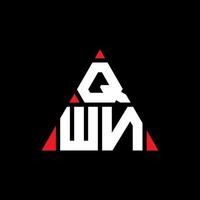 design del logo della lettera del triangolo qwn con forma triangolare. monogramma di design del logo del triangolo qwn. modello di logo vettoriale triangolo qwn con colore rosso. logo triangolare qwn logo semplice, elegante e lussuoso.