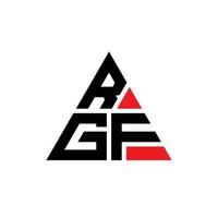 design del logo della lettera del triangolo rgf con forma triangolare. monogramma di design del logo del triangolo rgf. modello di logo vettoriale triangolo rgf con colore rosso. logo triangolare rgf logo semplice, elegante e lussuoso.