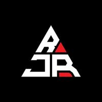 design del logo della lettera del triangolo rjr con forma triangolare. monogramma di design del logo del triangolo rjr. modello di logo vettoriale triangolo rjr con colore rosso. logo triangolare rjr logo semplice, elegante e lussuoso.