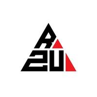 design del logo della lettera del triangolo rzu con forma triangolare. monogramma di design del logo del triangolo rzu. modello di logo vettoriale triangolo rzu con colore rosso. logo triangolare rzu logo semplice, elegante e lussuoso.