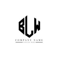 design del logo della lettera blw con forma poligonale. blw poligono e design del logo a forma di cubo. blw modello di logo vettoriale esagonale colori bianco e nero. monogramma blw, logo aziendale e immobiliare.