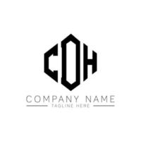 design del logo della lettera cdh con forma poligonale. cdh poligono e design del logo a forma di cubo. colori bianco e nero del modello di logo di vettore di esagono cdh. monogramma cdh, logo aziendale e immobiliare.