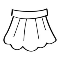 icona della gonna. icona di abbigliamento infantile e accessori per la scuola vettore