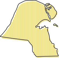 mappa stilizzata semplice dell'icona del kuwait. vettore