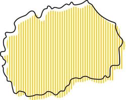 mappa stilizzata semplice dell'icona della macedonia. vettore