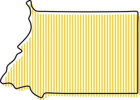 mappa stilizzata semplice dell'icona della Guinea equatoriale. vettore