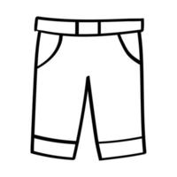 icona dei pantaloni. icona di abbigliamento infantile e accessori per la scuola vettore