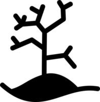 icona del glifo albero secco vettore