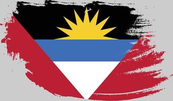 bandiera di antigua e barbuda con texture grunge vettore
