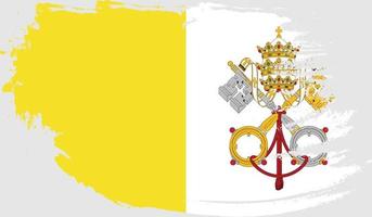 bandiera della santa sede della città del vaticano con texture grunge vettore