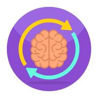 icona del design moderno dell'aggiornamento del cervello vettore