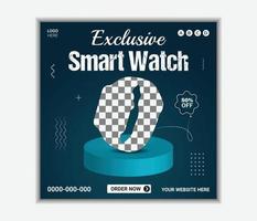 modello di post sui social media di vendita di smart watch vettore