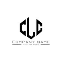 design del logo della lettera clc con forma poligonale. clc poligono e design del logo a forma di cubo. clc esagonale modello logo vettoriale colori bianco e nero. monogramma clc, logo aziendale e immobiliare.