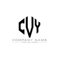 cvy lettera logo design con forma poligonale. poligono cvy e design del logo a forma di cubo. modello di logo vettoriale esagonale cvy colori bianco e nero. monogramma cvy, logo aziendale e immobiliare.