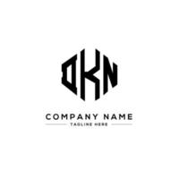 design del logo della lettera dkn con forma poligonale. dkn poligono e design del logo a forma di cubo. dkn modello di logo vettoriale esagonale colori bianco e nero. monogramma dkn, logo aziendale e immobiliare.