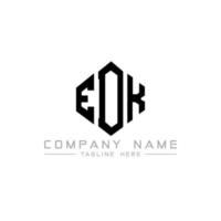 design del logo della lettera edk con forma poligonale. edk poligono e design del logo a forma di cubo. edk esagono vettore logo modello colori bianco e nero. edk monogramma, logo aziendale e immobiliare.