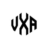 design del logo della lettera vxa con forma poligonale. design del logo a forma di poligono e cubo vxa. vxa modello di logo vettoriale esagonale colori bianco e nero. monogramma vxa, logo aziendale e immobiliare.