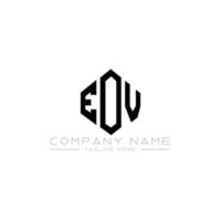 eov lettera logo design con forma poligonale. eov poligono e design del logo a forma di cubo. eov esagono vettore logo modello colori bianco e nero. monogramma eov, logo aziendale e immobiliare.
