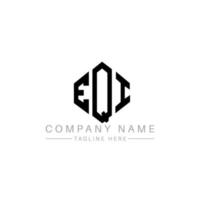 design del logo della lettera eqi con forma poligonale. eqi poligono e design del logo a forma di cubo. eqi esagono vettore logo modello colori bianco e nero. monogramma eqi, logo aziendale e immobiliare.