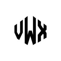 design del logo della lettera vwx con forma poligonale. design del logo a forma di poligono e cubo vwx. vwx modello di logo vettoriale esagonale colori bianco e nero. monogramma vwx, logo aziendale e immobiliare.