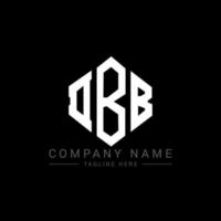design del logo della lettera dbb con forma poligonale. dbb poligono e design del logo a forma di cubo. dbb esagono logo modello vettoriale colori bianco e nero. monogramma dbb, logo aziendale e immobiliare.