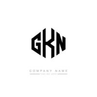 design del logo della lettera gkn con forma poligonale. design del logo a forma di poligono e cubo gkn. gkn modello di logo vettoriale esagonale colori bianco e nero. monogramma gkn, logo aziendale e immobiliare.