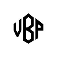 design del logo della lettera vbp con forma poligonale. design del logo a forma di poligono e cubo vbp. modello di logo vettoriale esagonale vbp colori bianco e nero. monogramma vbp, logo aziendale e immobiliare.