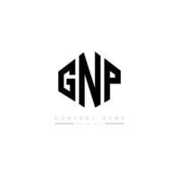 design del logo della lettera gnp con forma poligonale. design del logo a forma di poligono e cubo gnp. gnp esagono logo modello vettoriale colori bianco e nero. monogramma gnp, logo aziendale e immobiliare.