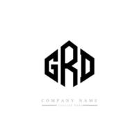 design del logo della lettera grd con forma poligonale. grd poligono e design del logo a forma di cubo. grd esagono vettore logo modello colori bianco e nero. monogramma grd, logo aziendale e immobiliare.