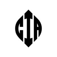 cia cerchio lettera logo design con cerchio ed ellisse. cia lettere ellittiche con stile tipografico. le tre iniziali formano un logo circolare. cia cerchio emblema astratto monogramma lettera marchio vettore. vettore