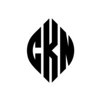 ckn circle letter logo design con forma circolare ed ellittica. ckn lettere ellittiche con stile tipografico. le tre iniziali formano un logo circolare. ckn cerchio emblema astratto monogramma lettera marchio vettore. vettore