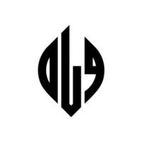 dlq circle letter logo design con forma circolare ed ellittica. dlq lettere ellittiche con stile tipografico. le tre iniziali formano un logo circolare. dlq cerchio emblema astratto monogramma lettera marchio vettore. vettore