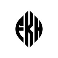 fkh cerchio lettera logo design con forma circolare ed ellittica. fkh lettere ellittiche con stile tipografico. le tre iniziali formano un logo circolare. fkh cerchio emblema astratto monogramma lettera marchio vettore. vettore