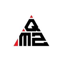 design del logo della lettera triangolare qmz con forma triangolare. monogramma del design del logo del triangolo qmz. modello di logo vettoriale triangolo qmz con colore rosso. logo triangolare qmz logo semplice, elegante e lussuoso.