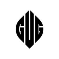 gvg circle letter logo design con forma circolare ed ellittica. lettere di ellisse gvg con stile tipografico. le tre iniziali formano un logo circolare. gvg cerchio emblema astratto monogramma lettera marchio vettore. vettore