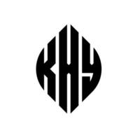 design del logo della lettera del cerchio kxy con forma circolare ed ellittica. lettere ellittiche kxy con stile tipografico. le tre iniziali formano un logo circolare. kxy cerchio emblema astratto monogramma lettera marchio vettore. vettore