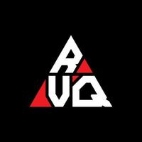 design del logo della lettera del triangolo rvq con forma triangolare. monogramma di design del logo del triangolo rvq. modello di logo vettoriale triangolo rvq con colore rosso. logo triangolare rvq logo semplice, elegante e lussuoso.