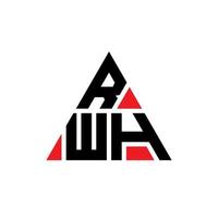 design del logo della lettera del triangolo rwh con forma triangolare. monogramma di design del logo del triangolo rwh. modello di logo vettoriale triangolo rwh con colore rosso. logo triangolare rwh logo semplice, elegante e lussuoso.