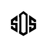design del logo della lettera sds con forma poligonale. sds poligono e design del logo a forma di cubo. sds esagonale modello logo vettoriale colori bianco e nero. monogramma sds, logo aziendale e immobiliare.
